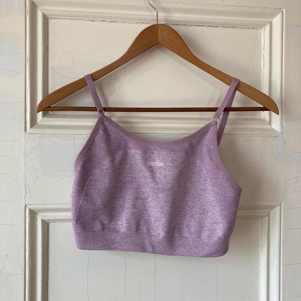 Gymshark pink purple marl flex strappy sports bra size M